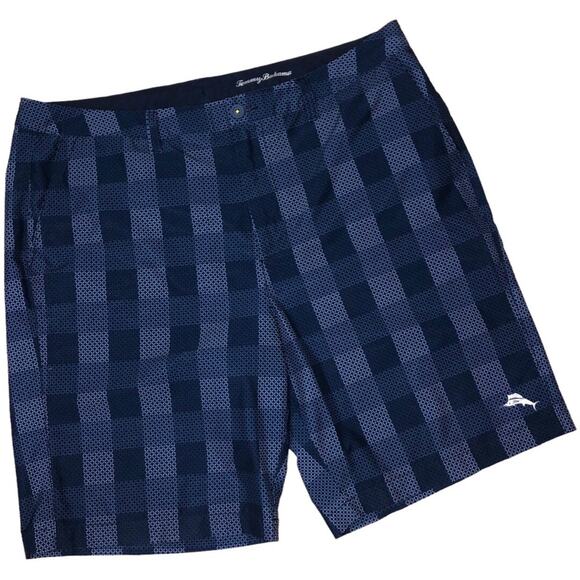 Tommy Bahama Plaid Tech Flat Front Board Style Shorts 38 EUC - Picture 3 of 9